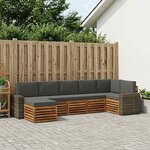 vidaXL Ensemble de canapé d'angle 7 Pièces Naturel et Anthracite