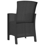 vidaXL Chaise de jardin avec coussin Rotin PP Graphite