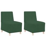 vidaXL Unité de Sofa Modulaire Sans Accoudoirs 2 Pièces Vert jungle