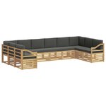 vidaXL Ensemble de canapé d'angle 10 Pièces Blanc et anthracite