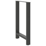 vidaXL Pieds de table de bar Anthracite 2 pièces 60 x (90-91) cm Acier