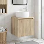 vidaXL Vanité de lavabo mural Chêne Sonoma 49 5 x 44 5 x 66 cm