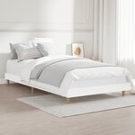 vidaXL Cadre de lit sans matelas blanc 90x200 cm bois d'ingénierie