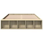 vidaXL Cadre de lit chêne sonoma 140x190 cm bois d'ingénierie