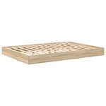 vidaXL Lit Bibliothèque Chêne sonoma 140 x 200 cm Bois d'ingénierie
