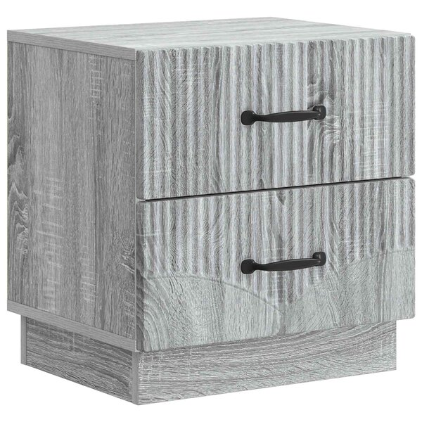 vidaXL Cabinet de chevet avec tiroir Sonoma gris 43 x 34 5 x 44 5 cm