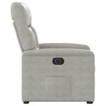 vidaXL Fauteuil inclinable électrique gris clair tissu microfibre