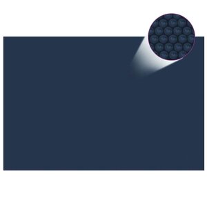 vidaXL Film solaire de piscine flottant PE 600x400 cm Noir et bleu