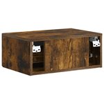 vidaXL Cabinet de chevet mural Chêne fumé 49 x 34 5 x 20 cm