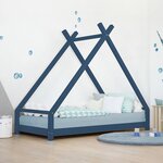 Lit tipi enfant TAHUKA 90 x 190 bleu marine