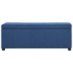 vidaXL Banc avec compartiment de rangement 116 cm Bleu Polyester