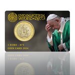Pièce de monnaie 1 euro Vatican 2024 BU en coincard