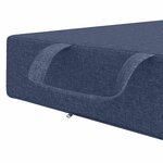 vidaXL Canapé-lit pliable 90 x 63 x 45 cm Bleu