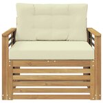 vidaXL Canapé d’extérieur Polyester Blanc
