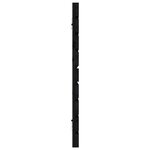 vidaXL Tête de lit murale Noir 166x3x63 cm Bois massif de pin