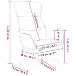 vidaXL Chaise de relaxation avec repose-pied Taupe Tissu microfibre