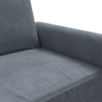 vidaXL Canapé à 2 places Gris foncé 140 cm Velours