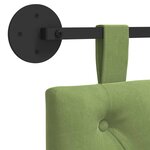 vidaXL Tête de lit suspendue Avec lumière LED Vert clair Velours
