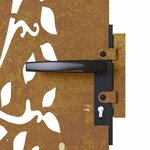 vidaXL Portail de jardin 85x175 cm acier corten conception de l'arbre