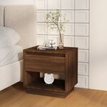 vidaXL Table de chevet Chêne marron 45x34x44 cm Aggloméré