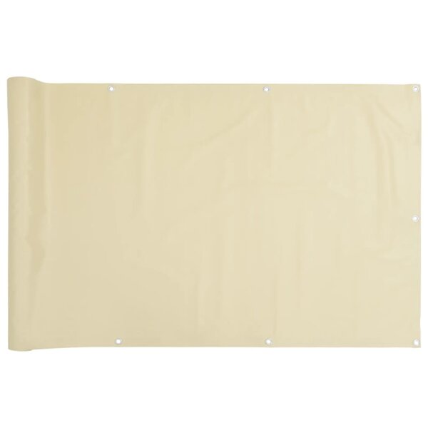 vidaXL Écran d'intimité de balcon crème 800x75 cm PVC
