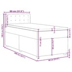 vidaXL Sommier à lattes de lit avec matelas Crème 80x200 cm Tissu