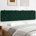 vidaXL Coussin de tête de lit vert foncé 200 cm velours