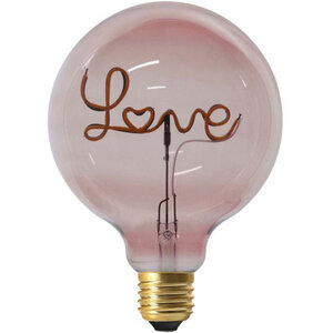 Ampoule ronde LED love rose 17 cm