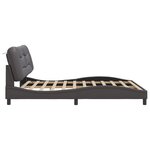 vidaXL Cadre de lit avec LED sans matelas gris 180x200 cm