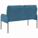 vidaXL Canapés avec coussin 110cm Bleu Contreplaqué