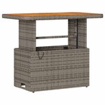 vidaXL Ensemble de salle à manger pour jardin Gris polyrotin