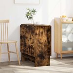 vidaXL Table à dîner 138 x 70 x 73 5 cm Bois d'ingénierie Chêne fumé
