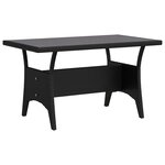 vidaXL Ensemble de repas extérieur 3 pc Noir polyrotin