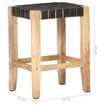 vidaXL Tabourets de bar lot de 2 cuir véritable manguier 46x36x60 cm