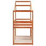 vidaXL Lit superposé avec toit cire marron 80x200cm bois massif de pin