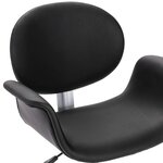 vidaXL Chaise pivotante à manger Noir Similicuir