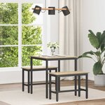 vidaXL Table de salle à manger / Table de repas MÉTAL