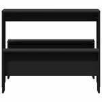 vidaXL Ensemble table à manger et bancs 3 Pièces noir bois d'ingénierie