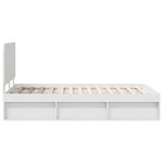 vidaXL Cadre de lit avec tête de lit Blanc 120 x 200 cm Pin massif