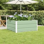 vidaXL Jardinière Vert Pastel 100 x 100 x 45 cm Acier