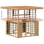 vidaXL Ensemble de salle à manger pour jardin 3 Pièces Nature et Blanc