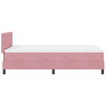 Lit coffre vidaXL avec matelas rose petit double velours