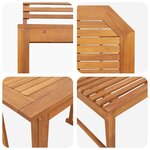 vidaXL Ensemble bistro de jardin 3 Pièces Marron Bois d'acacia massif