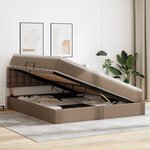 vidaXL Lit avec rangement et matelas Cappuccino 180 x 200 cm
