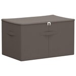 vidaXL Boîte de rangement Tissu intissé 60 x 43 x 35 cm 90 3 L Gris