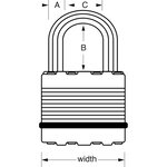 Master lock cadenas excell 3 pcs acier 52 mm m5eurtrilf