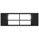 vidaXL Meuble TV mural Noir 102x35x35 cm Bois d’ingénierie