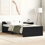 vidaXL Cadre de lit sans matelas chêne noir 90x200cm bois d'ingénierie