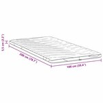 vidaXL Coussins de Matelas Blanc 100 x 200 cm Polyester sans colle
