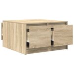 vidaXL Table basse avec tiroirs chêne sonoma 70 5x70x40 cm
